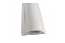 WHITE HALF MOON TRUNKING WITH DOUBLE SIDED TYPE 50MM X 15MM X 2M