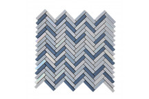 AEGEAN IRIDESCENT WAVE RECYCLE GLASS MOSAIC 280X260MM