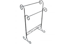 METAL GREY TOWEL RAIL STAND