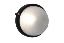 BLACK ROUND PLAIN BULKHEAD 180MM