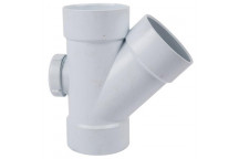 WHITE PVC JUNCTION INSPECTION EYE 45 DEGREE 40MM SABS