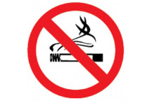 NO SMOKING SIGN RED 190X190MM