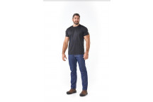 DROMEX BLACK 100% POLYESTER CREW NECK QUICK DRY T-SHIRT 3XLARGE