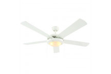 EUROLUX 5BLADE WHITE 52INCH CEILING FAN AND 1X LIGHT