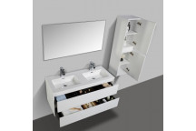 ENZO WHITE CLEAR CUBE BASIN 1200MM