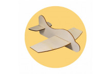 DALA 3PIECE WOODEN BLANK AEROPLANE