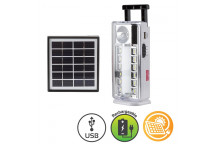 EUROLUX RECHARGEABLE LED LAMP WITH SOLAR PANEL 5W