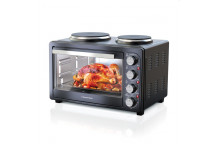 TEVO TRADING ELECTRIC OVEN WITH 2 PLATE STOVE 30L BLACK BENNETT READ.