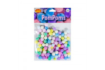 DALA 120PIECE PASTEL CANDY CRAFT POMPOMS 10MM