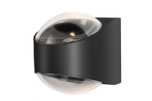 EUROLUX GLOW BLACK OUTDOOR WALL LIGHT