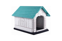 DOG HOUSE LOFT SELF ASSEMBLE MEDIUM TURQUOISE AND WHITE LDH.