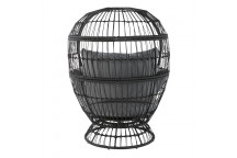CHAIR  EGG STEEL WICKER 83984554   DARK GREY  NATERIAL