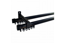 BLACK DOUBLE CURTAIN TRACK 1.5M
