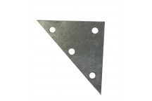 GALVANIZED FLAT STEEL TRIANGULAR BRACKET 70X70X95MM 2PIECE