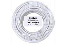 CABLE CABTYRE WHITE 0.75MM 3CORE 100M ROLL