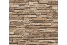 BROWN STACKED STONE WALLPAPER 10.05MX0.53M