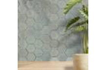 EUCALYPTUS DARK GREEN HEXAGON MOSAIC 304X263MM