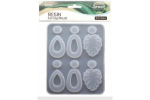 CRAFT RESIN MOULD LEAVES & OVAL EARRINGS