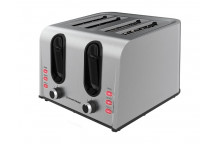 TEVO TRADING TOASTER 4 SLICE STAINLESS STEEL SILVER BENNETT READ.