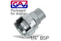 GAV NIPPLE WITH METAL RING 1/4\'MALE FOR BAYONET COUPLINGS PACKAGED