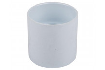 WHITE PVC PLAIN SOCKET 40MM