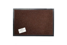 MASTERMAT BROWN RIBBED COVERED INDOOR AND OUTDOOR MAT 400X600MM