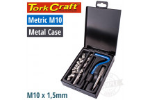 TORK CRAFT M10 THREAD REPAIR KID WITH TOOLBOX