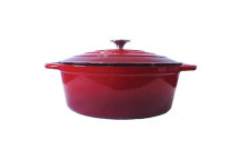 CASSEROLE OVAL 160/061 RED 4.0LT LKS