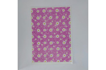 CRAFT PINK DAISY FAUX LEATHER A6