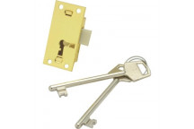 LOCK CUPBOARD 2L BRASS PLATED 51MM