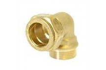90 DEGREE ELBOW MALE BRASS COMPRESSION  15MMX1/2\'\'