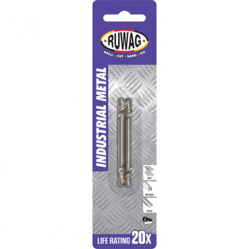 RUWAG 5MM INDUSTRIAL METAL DOUBLE ENDED STUBS DRILL BITS 2 PER PACK