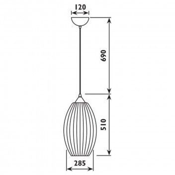 RADIANT WHITE GLASS LIGHT PENDANT 1XE27 285MM