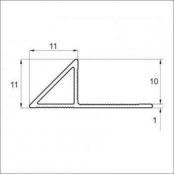 TRIANGLE EDGE SALT TRIM DECOR  10MM X 2.5M