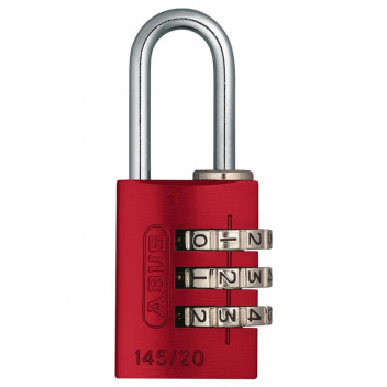 ABUS RED COMBINATION BLISTER PADLOCK 20MM