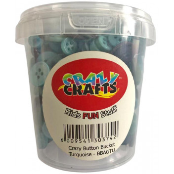 BUTTON CRAFT TUB TURQUOISE