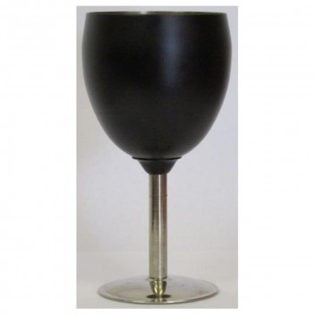 HOMEQUIP WINE GOBLET STAINLESS STEEL MATT FINISH BLACK