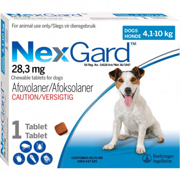 NEXGARD TABLET 4.1 - 10KG 1.25G 1 PER PACK