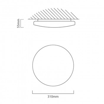 EUROLUX COOL WHITE 18W LED WHITE THIN ROUND CEILING LIGHT