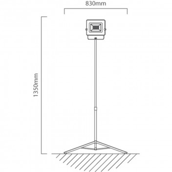 EUROLUX LED 20W FLOODLIGHT WITH TRIPOD