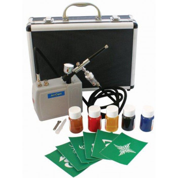 COMP MINI AIR - BATTERY - A130 AIRBRUSH+5 X PAINTX 6 STENCILS
