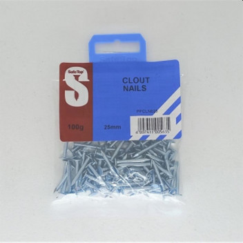 GALVANIZED CLOUT NAIL 25MM 100G