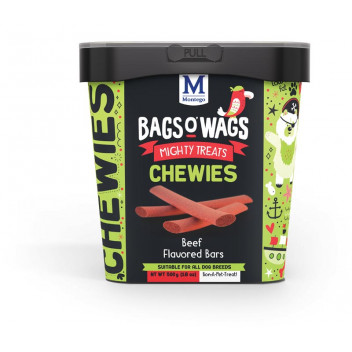 FOOD DOG TREATS CHEWIES 3102BWBB50 BEEF BARS 500G MONTEGO