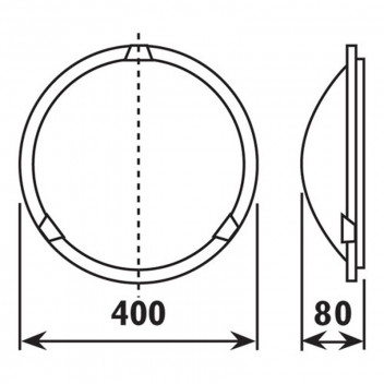 RADIANT FROST CEILING LIGHT 400MM 230V