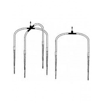 TORO BLACK 4WAY MICROTUBE SPIDER IRRIGATION DRIPPER 60CM 90DEGREE STAK