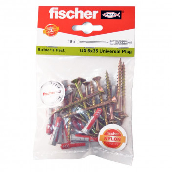 FISCHER DUOPOWER SCREW AND PLUGS 6X30 18PP.
