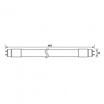 EUROLUX T8 2FT RETROFIT DAYLIGHT LED TUBE 600MM 9W