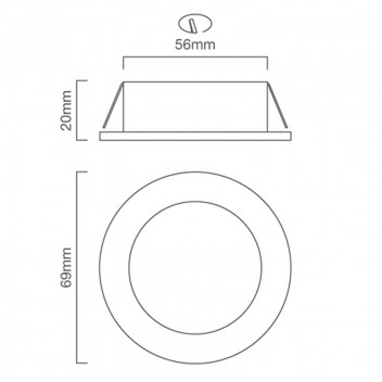EUROLUX SATIN CHROME DIA CABINET DOWN LIGHT