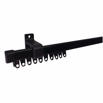 SINGLE CURTAIN TRACK BLACK 1.0M