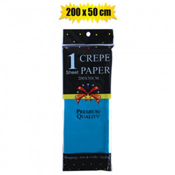 BLUE CREPE PAPER 50X200CM